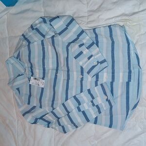 The Children's Place Blue and White Striped Kids Button Down Shirt
